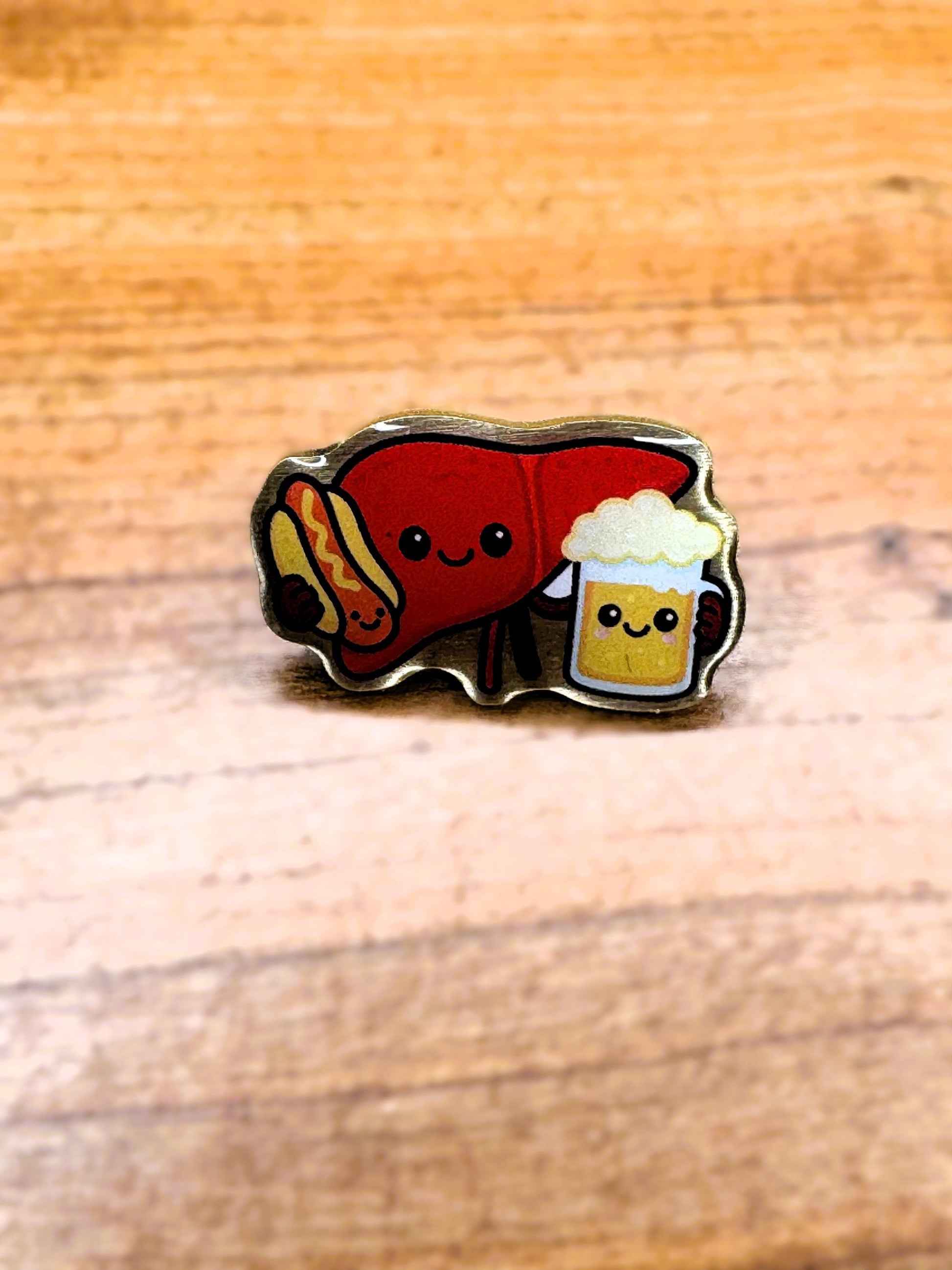 Liver Hepatic Enamel Pin color option 3