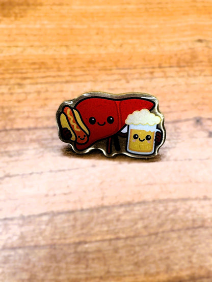 Liver Hepatic Enamel Pin color option 3