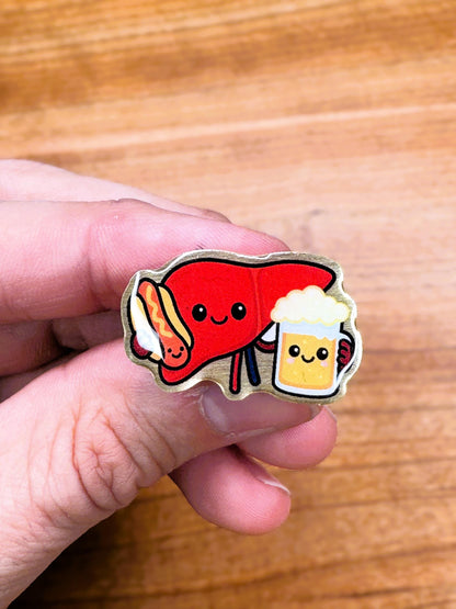 Liver Hepatic Enamel Pin color option 6
