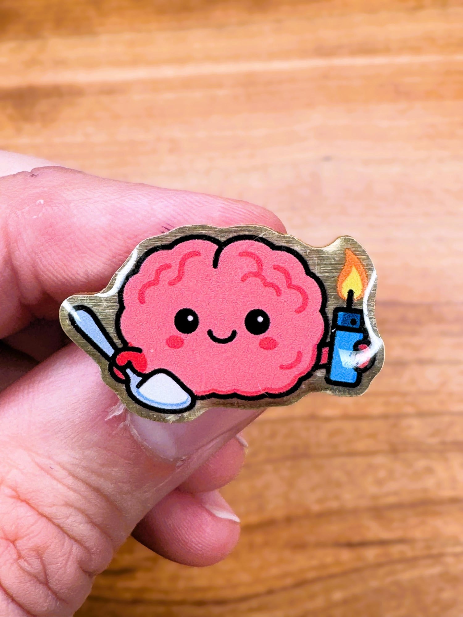 Sinful Brain Enamel Pin color option 3