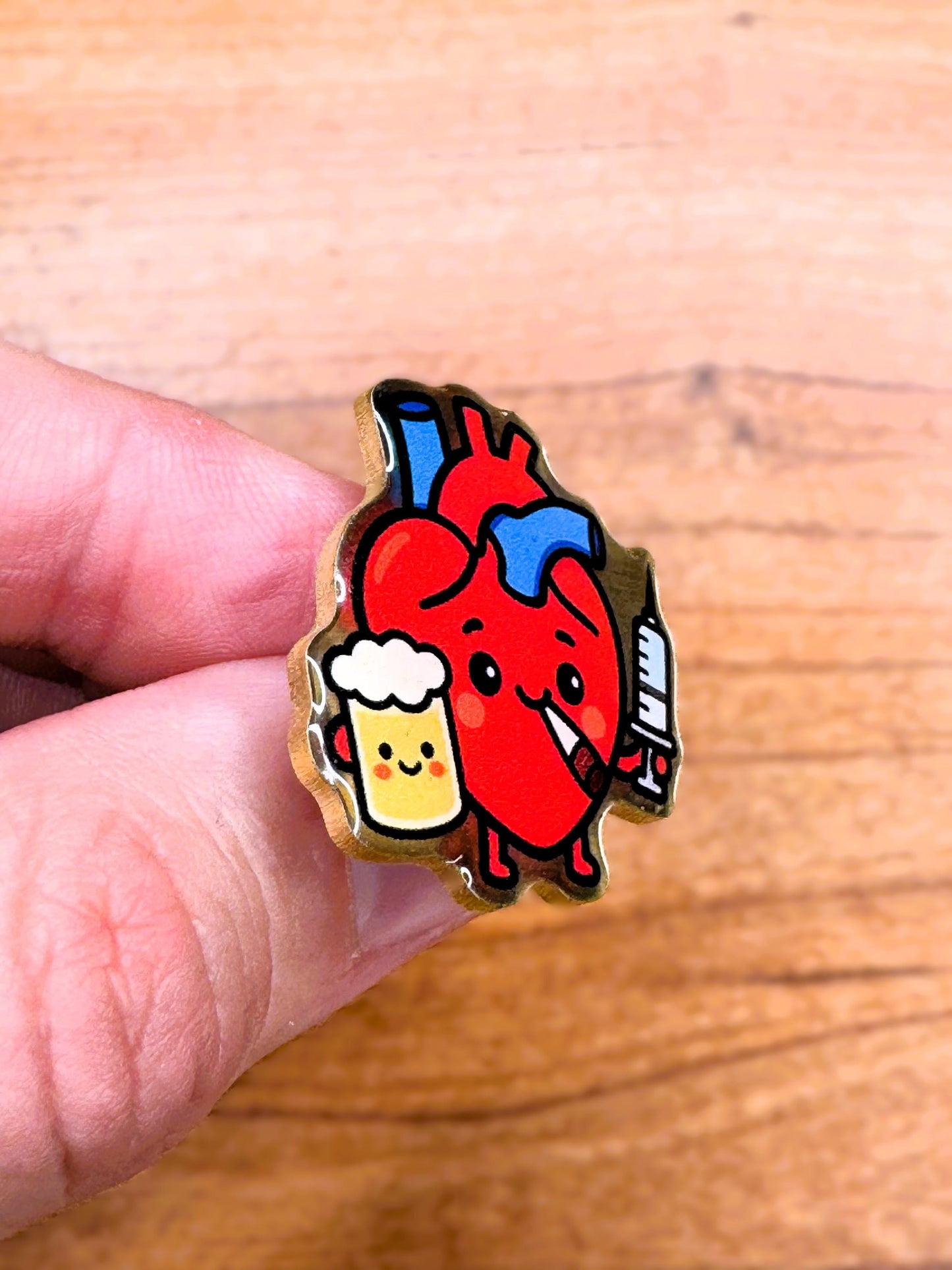 Sinful Heart Enamel Pin color option 2