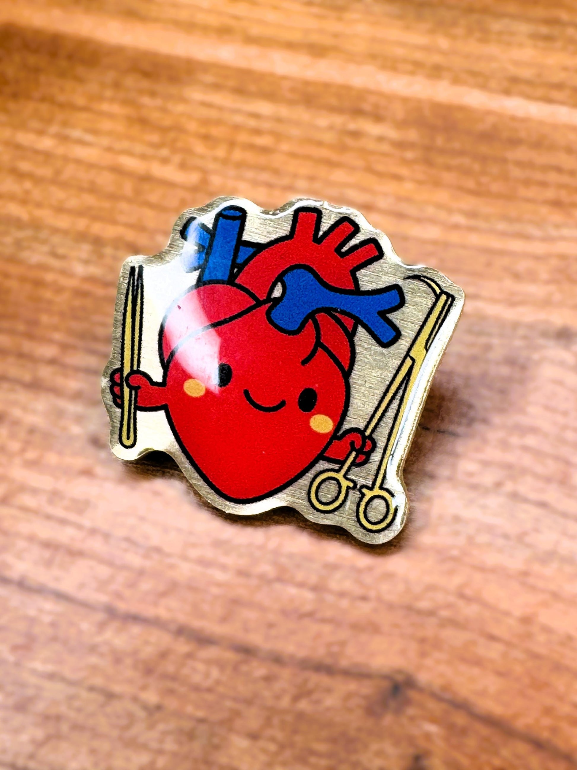 Cartoon Heart Enamel Pin color option 2