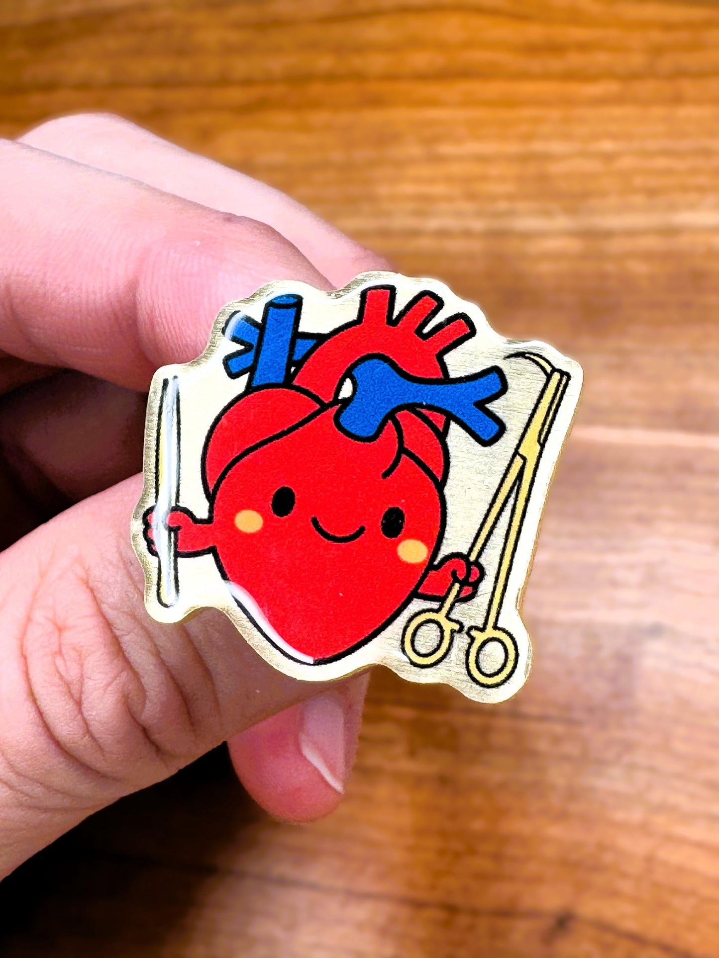 Cartoon Heart Enamel Pin color option 4