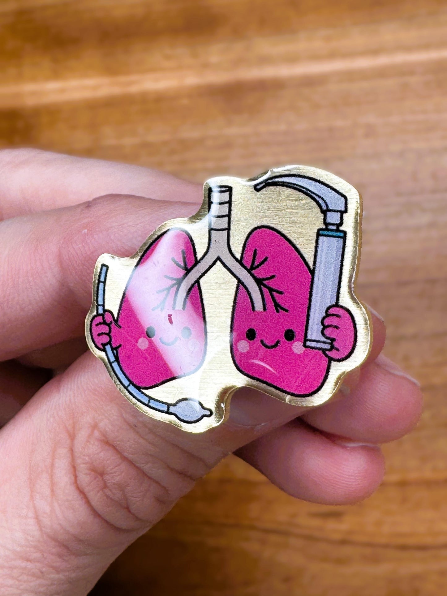 Lung Laryngoscope Enamel Pin color option 2