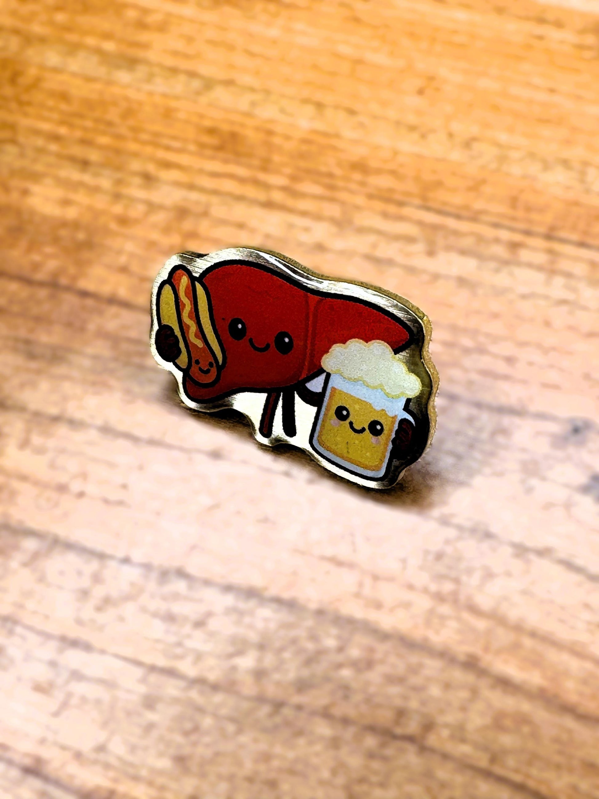 Liver Hepatic Enamel Pin color option 4