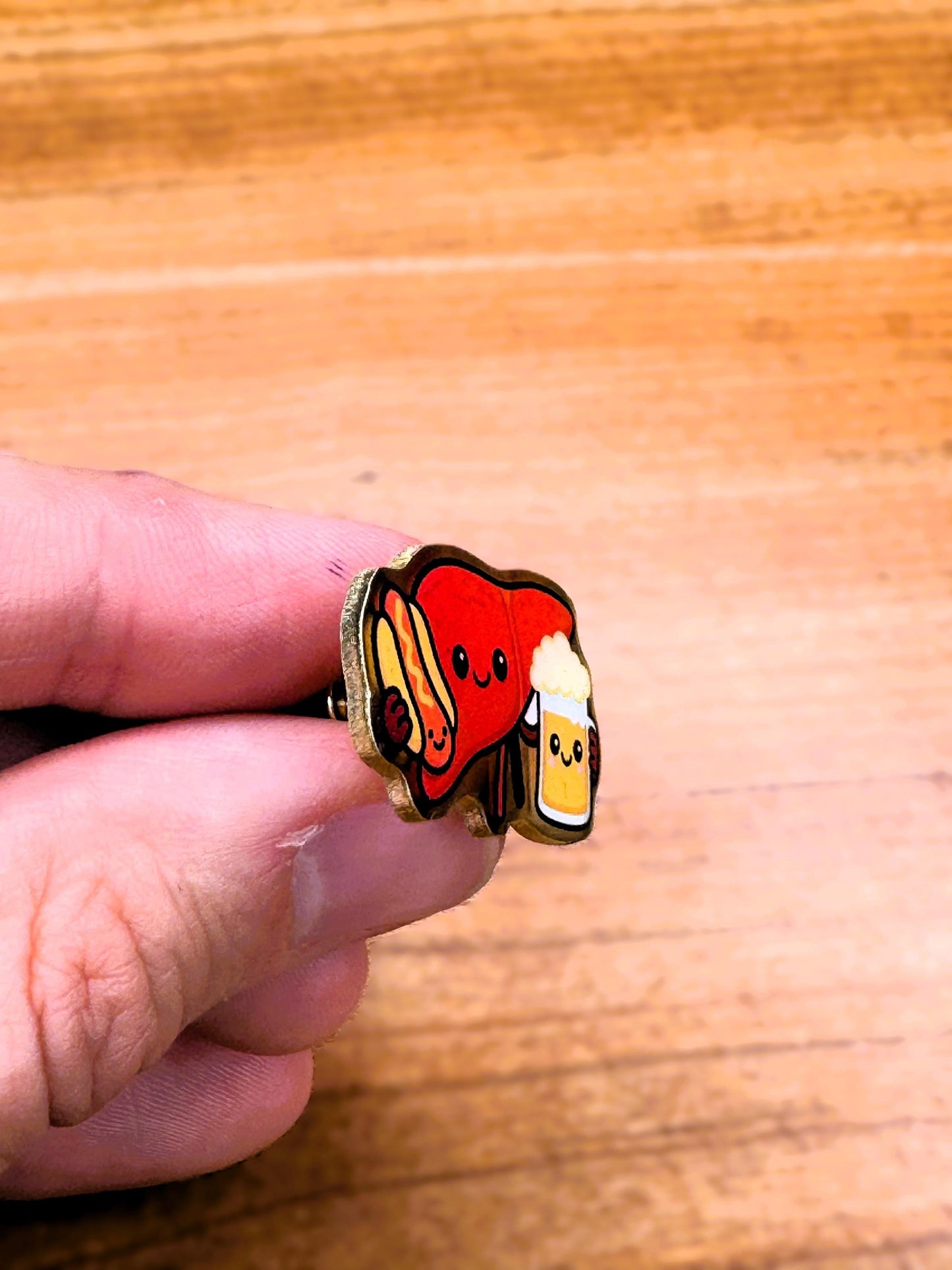 Liver Hepatic Enamel Pin color option 2