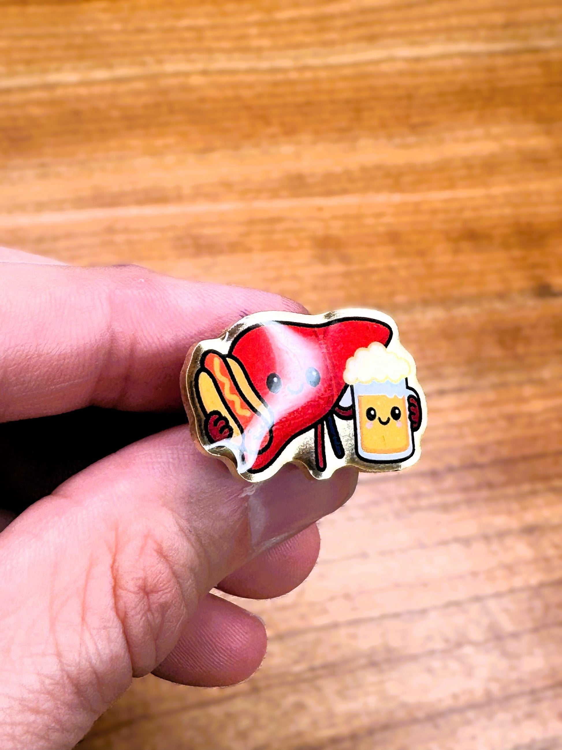 Liver Hepatic Enamel Pin color option 1