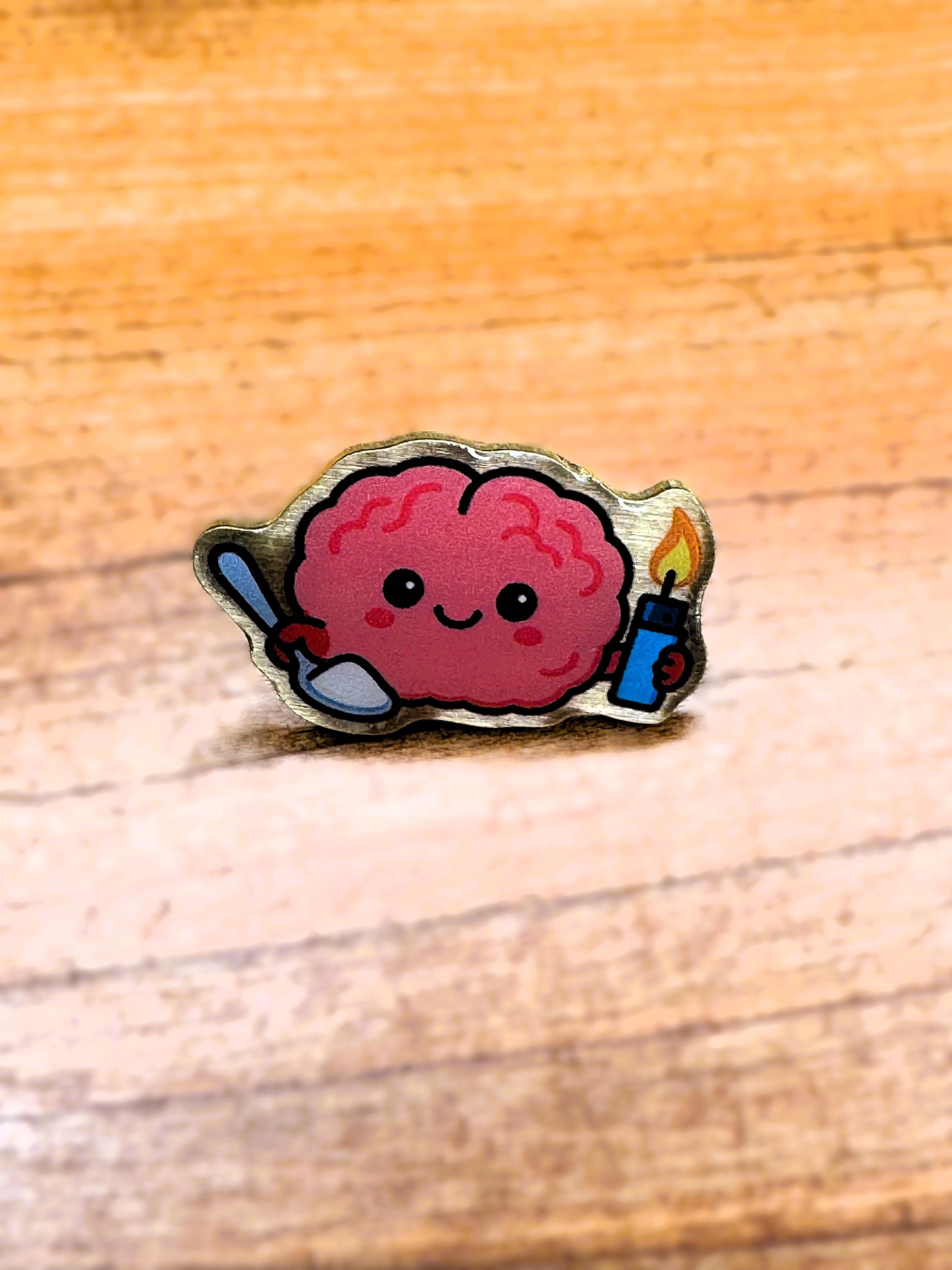 Sinful Brain Enamel Pin color option 4