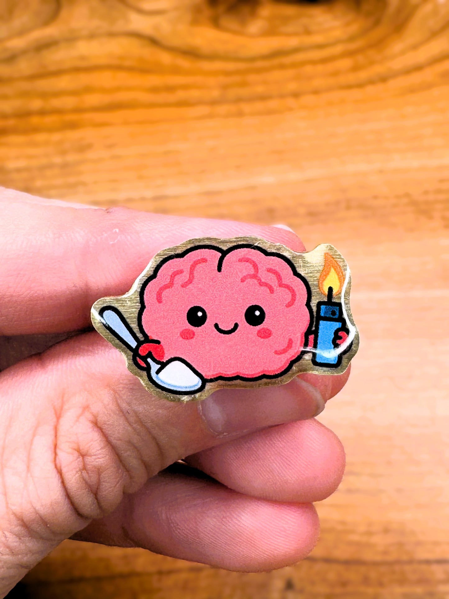 Sinful Brain Enamel Pin color option 7