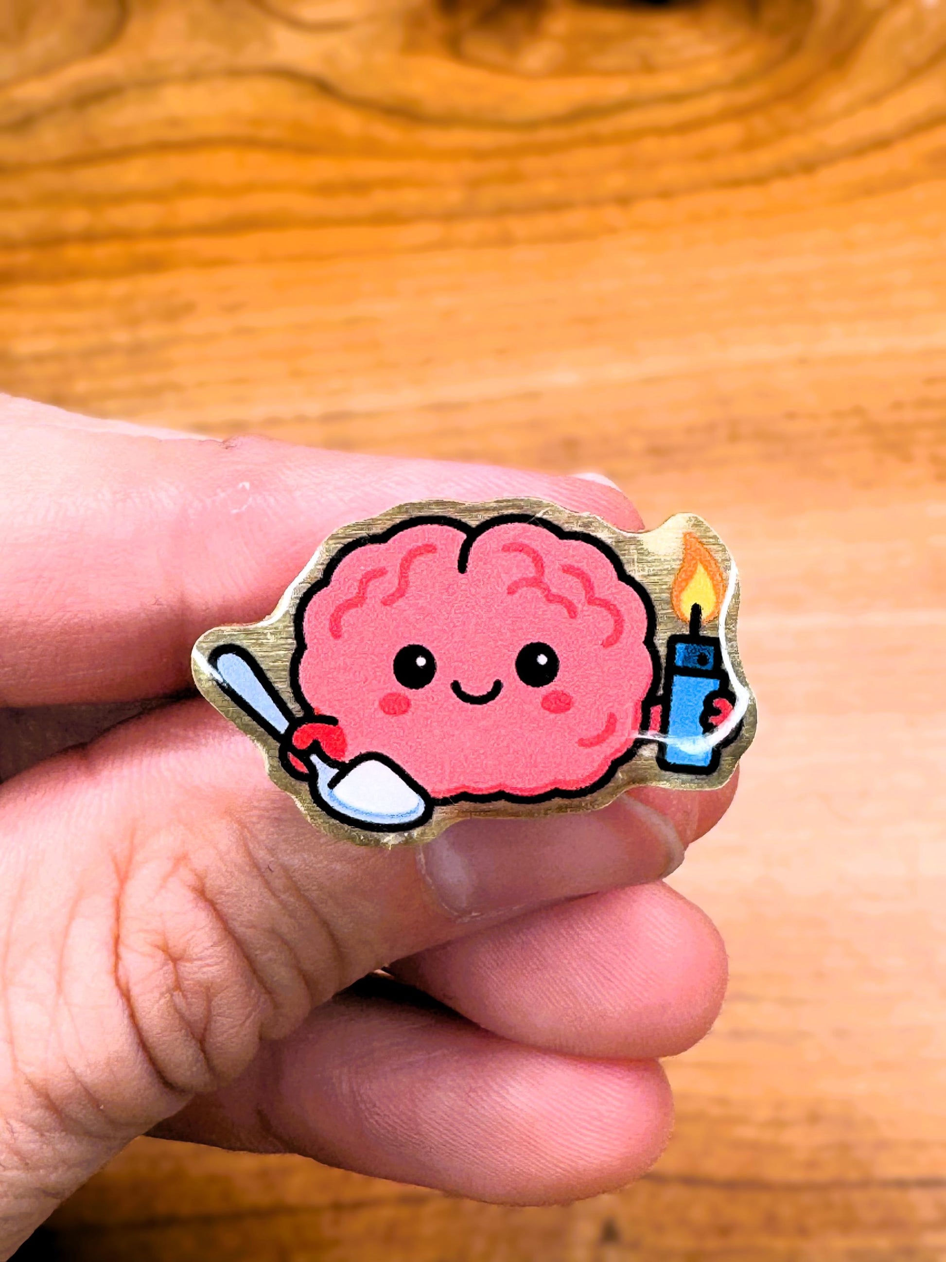 Sinful Brain Enamel Pin color option 7