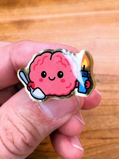Sinful Brain Enamel Pin color option 2
