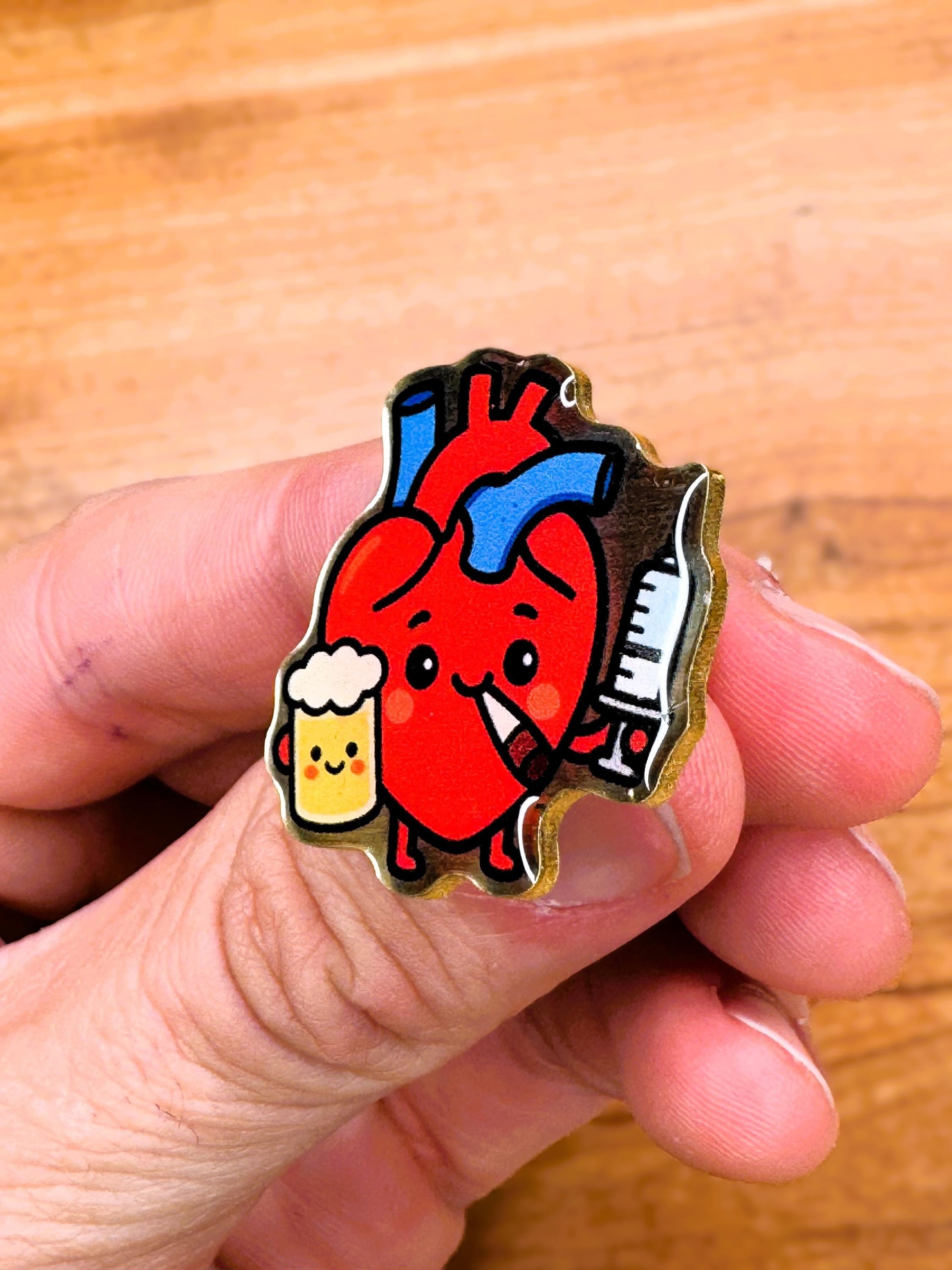 Sinful Heart Enamel Pin color option 1