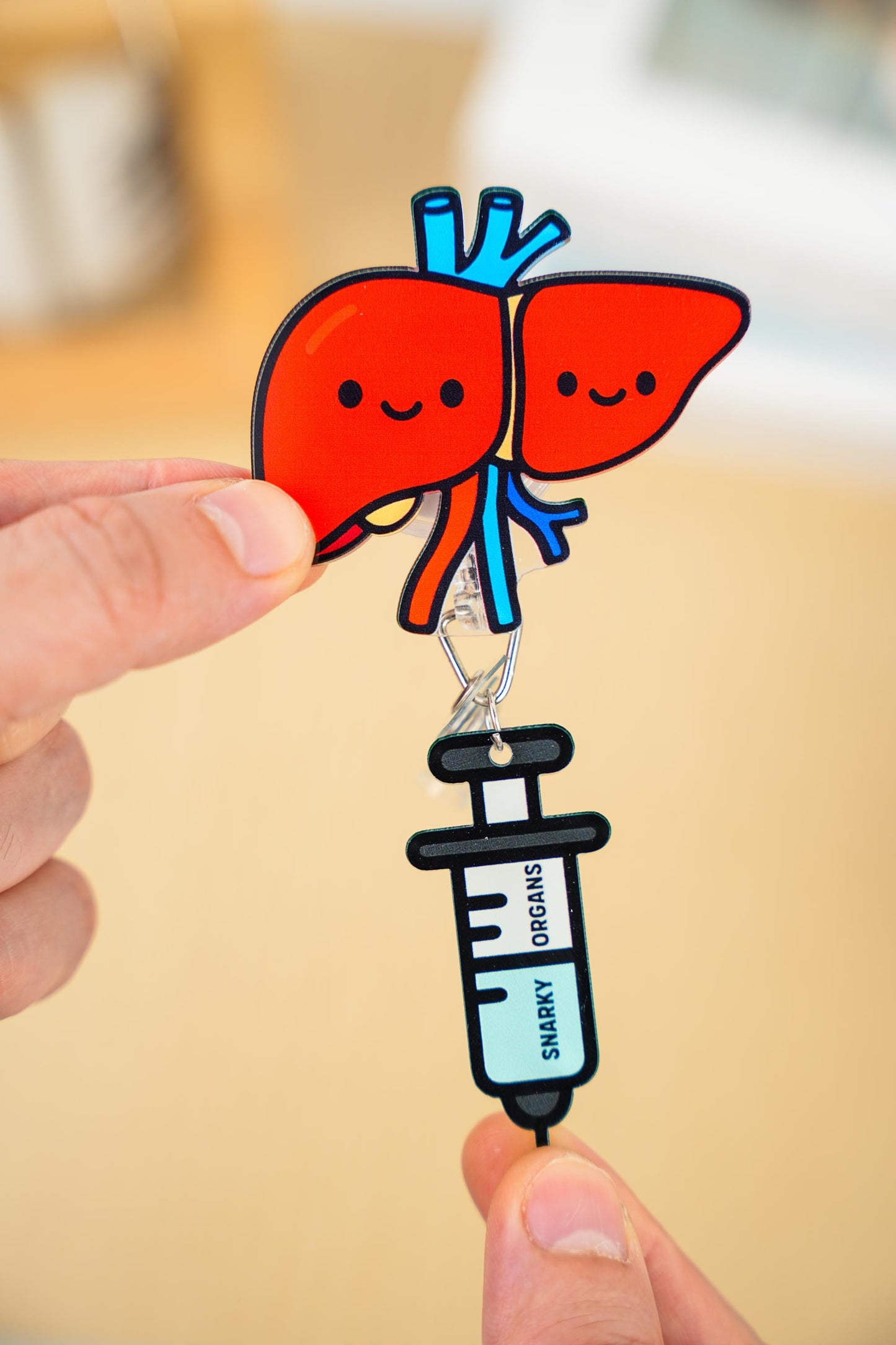 Liver Hepatic Badge Reel - Retractable Hepatology ID Holder