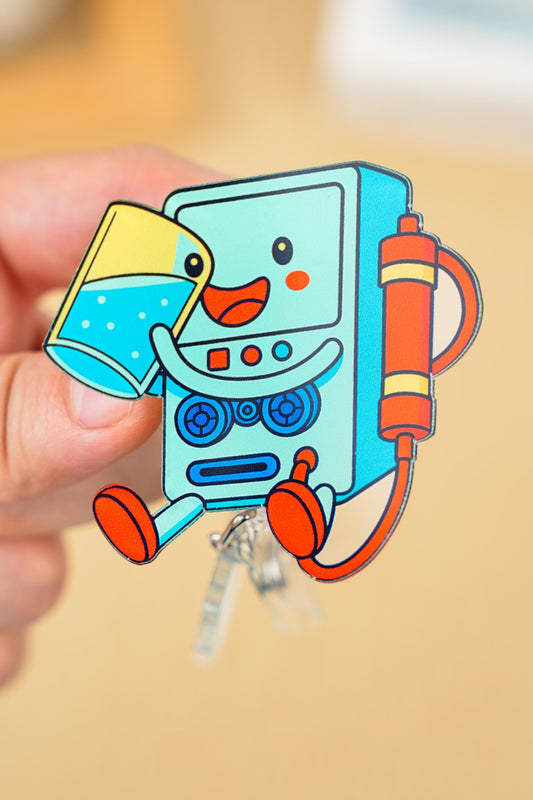 Kidney Nephrology Badge Reel - Retractable Nephrology ID Holder
