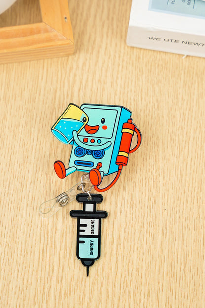 Kidney Nephrology Badge Reel - Retractable Nephrology ID Holder