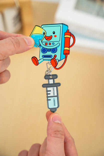 Kidney Nephrology Badge Reel - Retractable Nephrology ID Holder