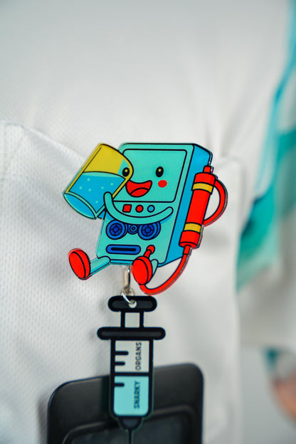 Kidney Nephrology Badge Reel - Retractable Nephrology ID Holder