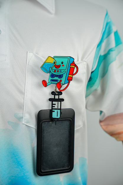 Kidney Nephrology Badge Reel - Retractable Nephrology ID Holder