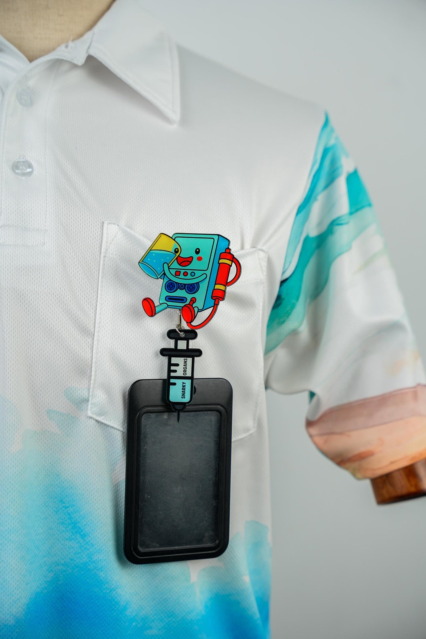 Kidney Nephrology Badge Reel - Retractable Nephrology ID Holder